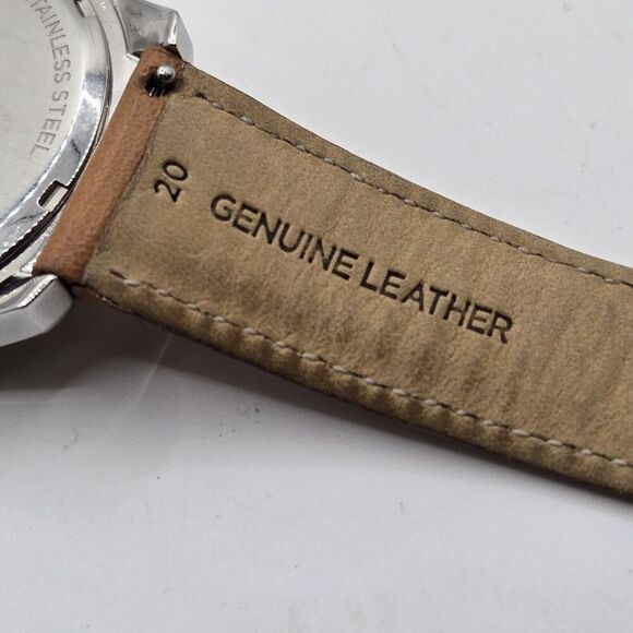 Fossil Womens Boyfriend Oversized Watch Two-Tone Brown Leather Date Indicator - Picture 8 of 10